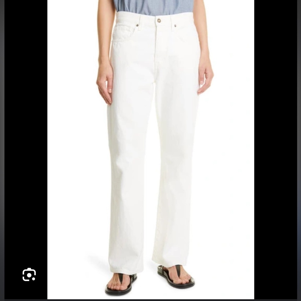 Nili Lotan Juliet Women's White (cream) Jeans, size 29. **hemmed** - Picture 3 of 12